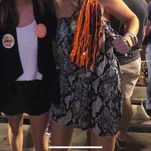 SOLD!⚠️ Sofia Strapless Snake skin dress